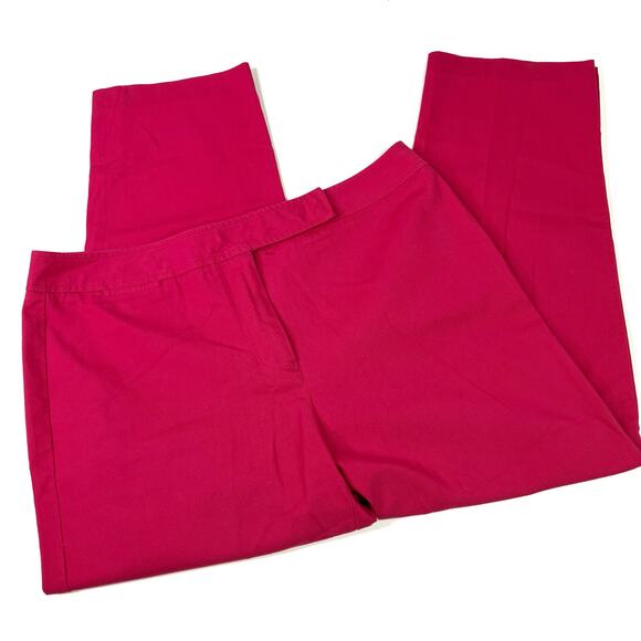 Talbots Pants - Talbots | Straight Bright Pink Chino Pants Cotton 2% Spandex Womens 12